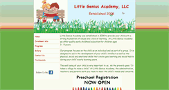 Desktop Screenshot of littlegeniusprek.com