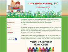 Tablet Screenshot of littlegeniusprek.com